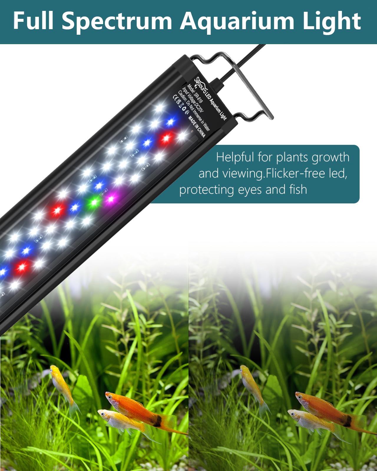 Soporte extensible SEAOURA para acuario de 12-18 pulgadas