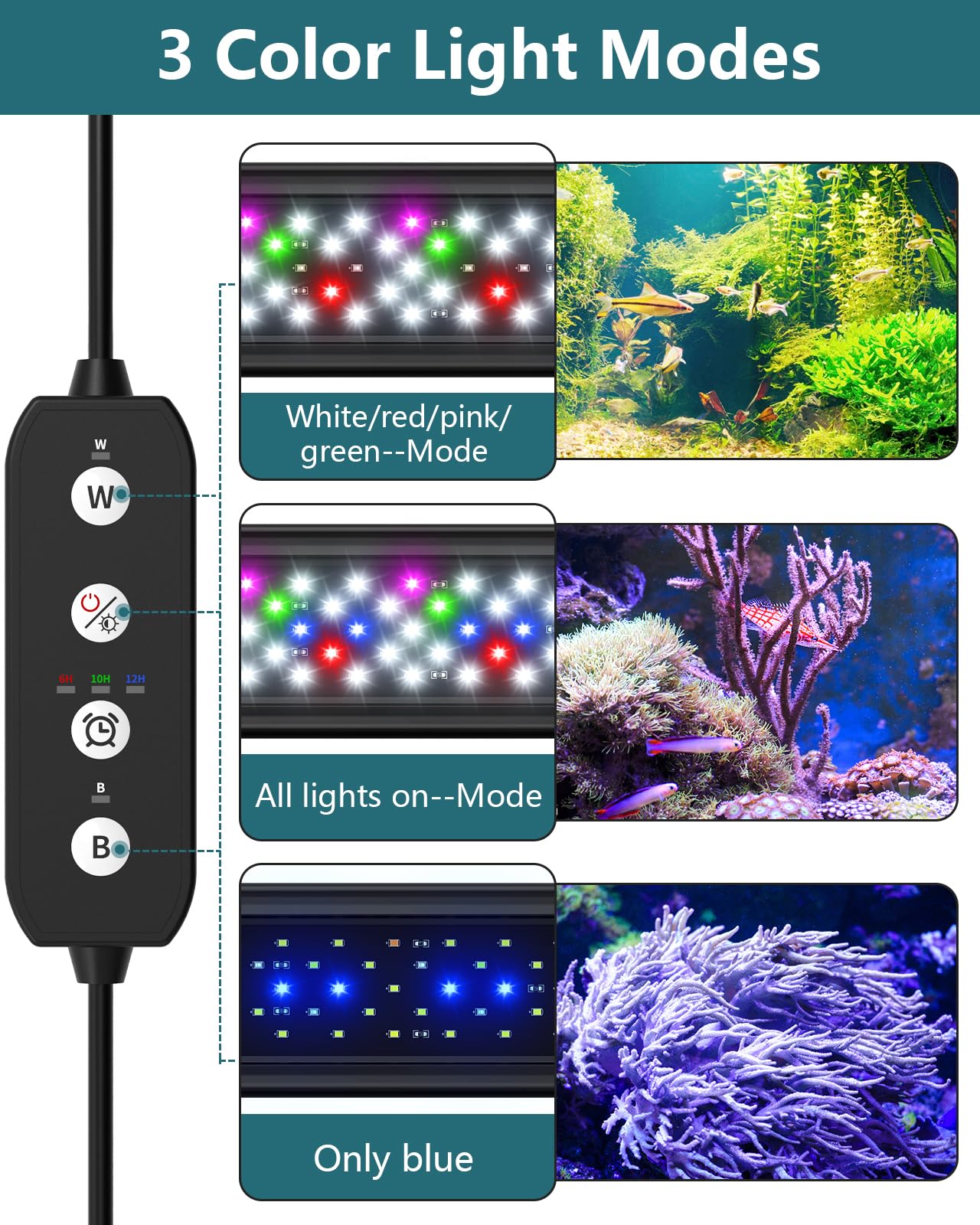 La SEAOURA luz LED acuario temporizador automático 6-12 horas.