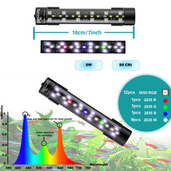 Luz SEAOURA con ajuste de brillo para acuario, ideal para plantas y peces