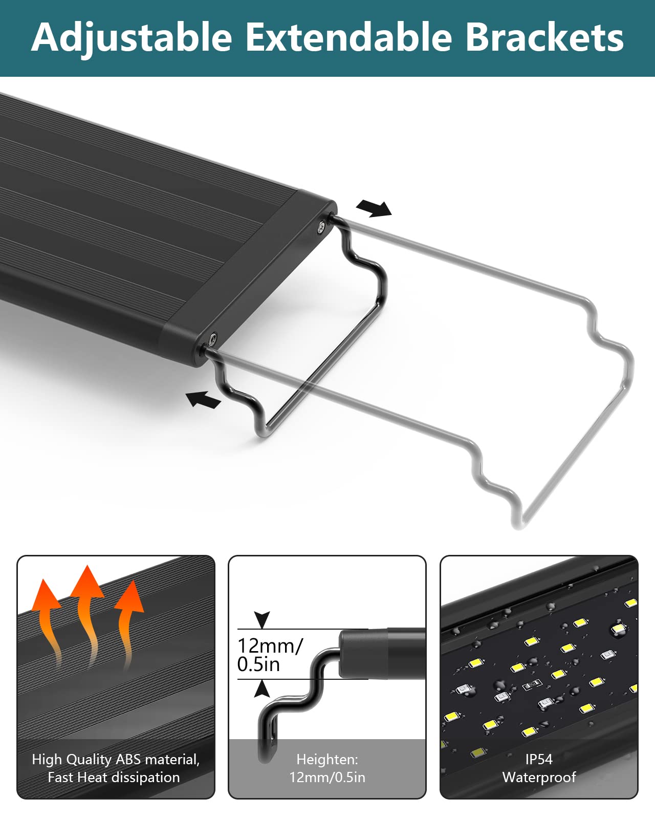 SEAOURA soporte metálico extensible para tanques de varios tamaños.