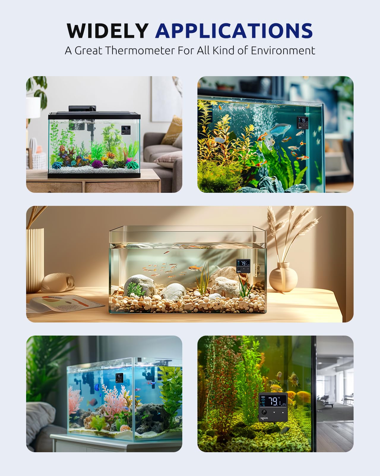 SEAOURA termómetro para acuario registra máximos y mínimos para monitoreo