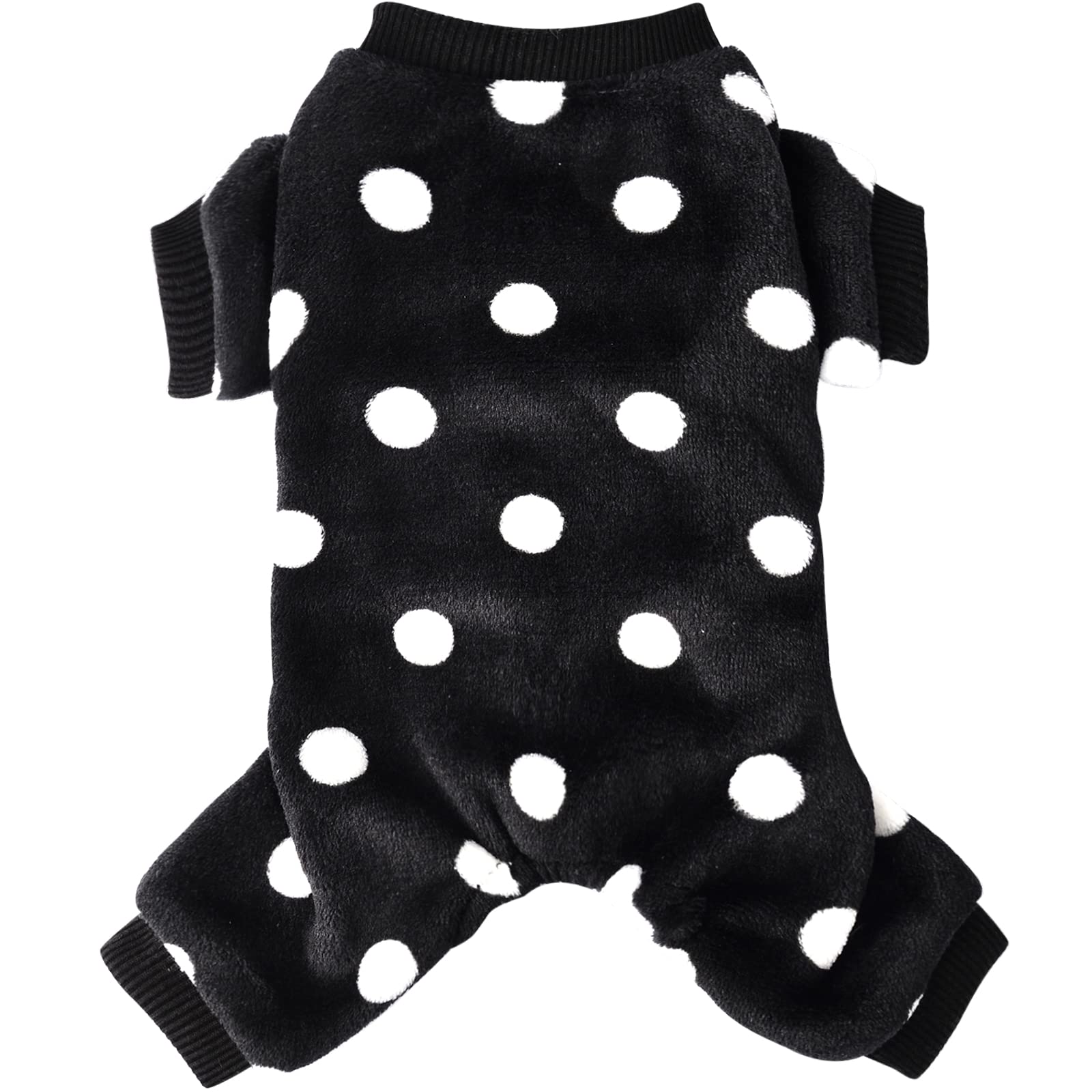 Pijama Sebaoyu para perros pequeños con cuadros beige-negro, ideal para Navidad.