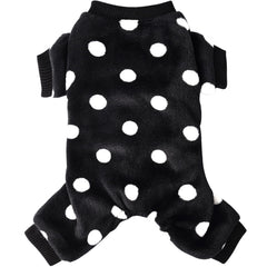Pijama Sebaoyu para perros pequeños con cuadros beige-negro, ideal para Navidad.