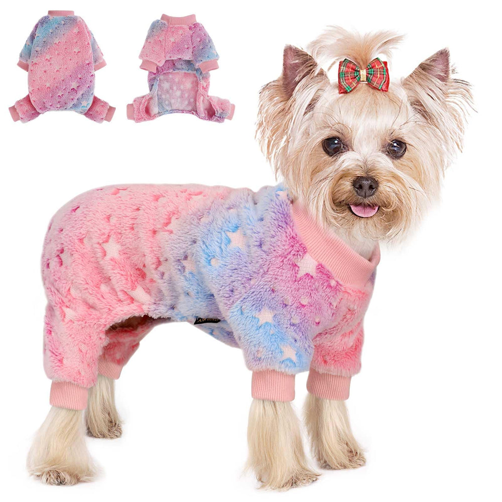 Pijamas Sebaoyu para perros pequeños que brillan en oscuridad, ideal para mayor visibilidad nocturna.