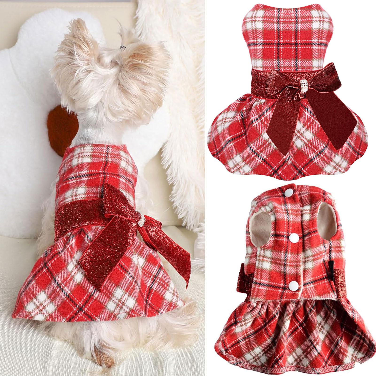 Vestido casual de invierno Sebaoyu para perro, ideal para salir a pasear