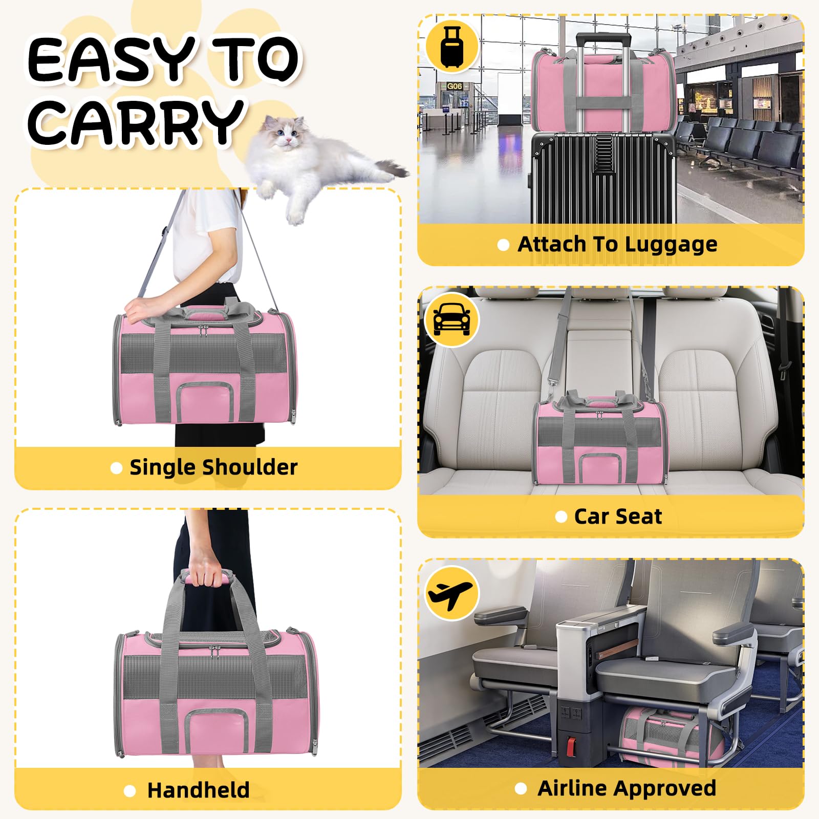 Seclato apto para avión bajo asiento, cabe bajo la mayoría de asientos