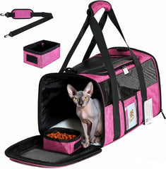 SECLATO transportín gato bajo asiento, ideal para viajar en cabina con comodidad