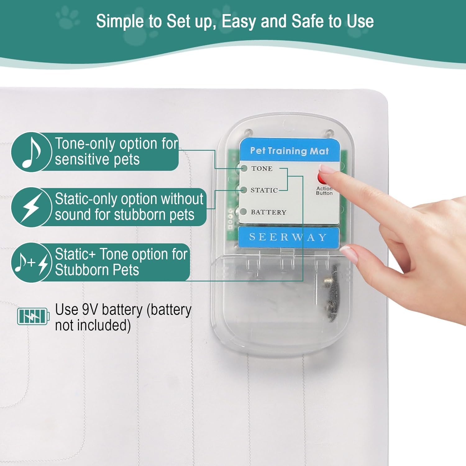 SEERWAY manta-entrenamiento interior, duradera y ecologica de pvc