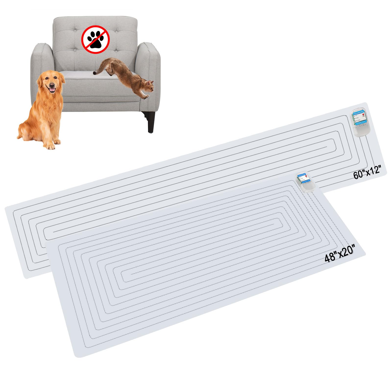 SEERWAY Scat Mat para perros y gatos en sofá, mantiene los muebles libres de saltos.