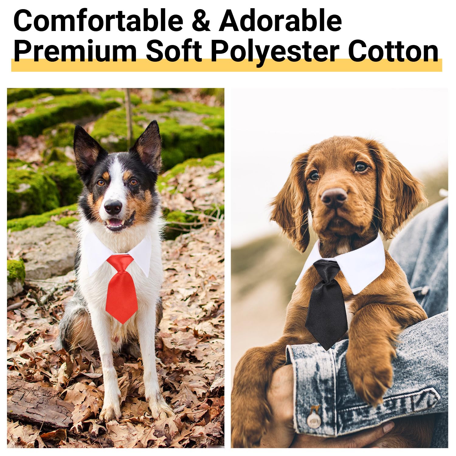Segarty corbatita-perro-6piezas-rayas-blanco-rojo, estilo distinguido para ocasiones