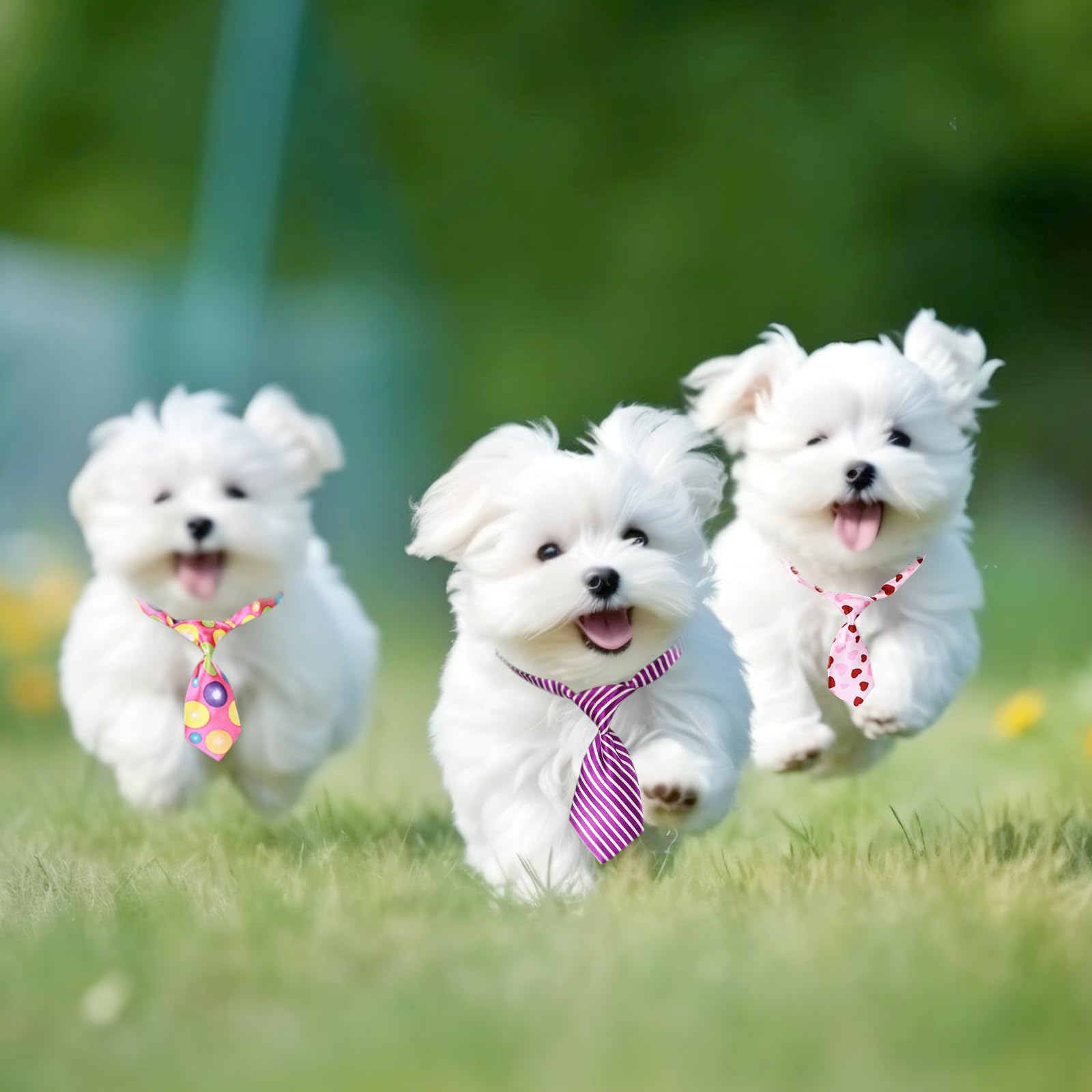 Lazo Segarty para perro pequeño con diseño rayas, ideal para festival y eventos.