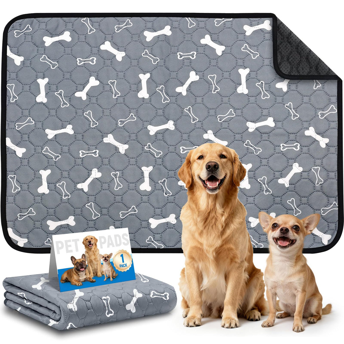 SEHFKKD pad lavable para perros 20x28, absorbe y mantiene seca la superficie
