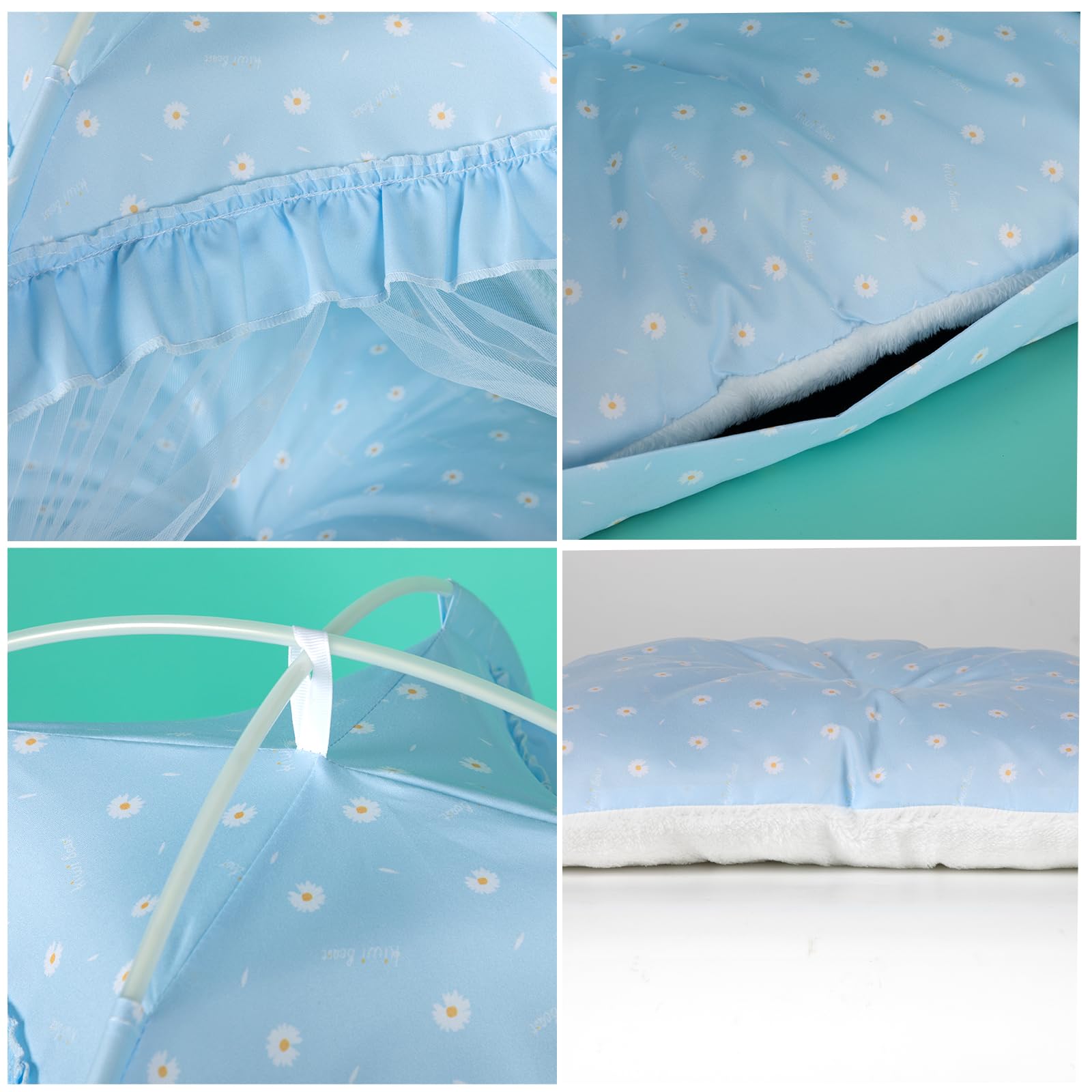 SEIMMIE Cama Princesa limpieza fácil con piezas desmontables