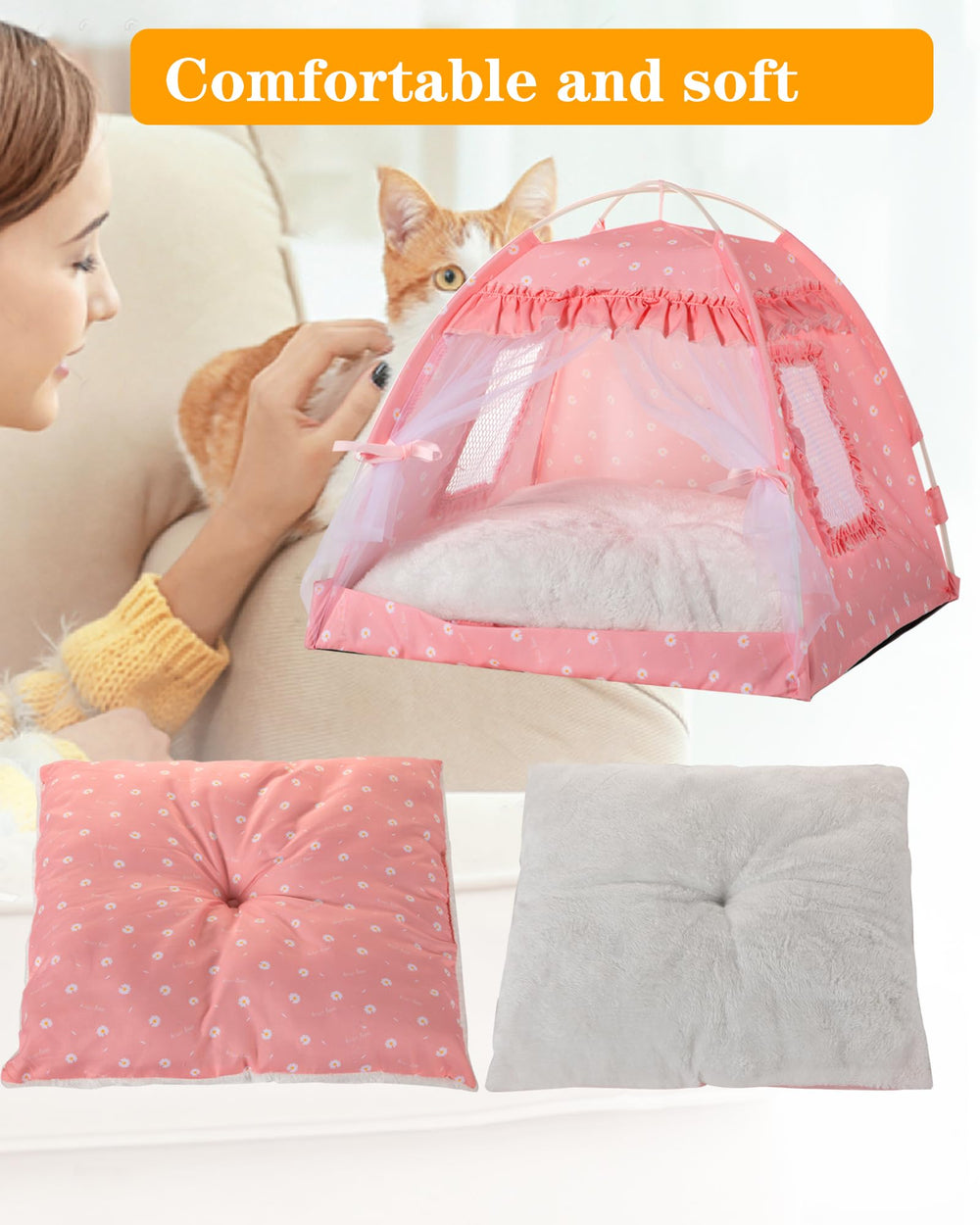 SEIMMIE Gato Princesa: uso interior-exterior, versatilidad para casa o patio.