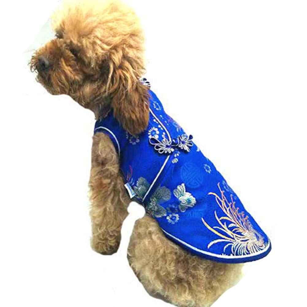 SEIS vestido cheongsam satin para perro, aspecto elegante para eventos.