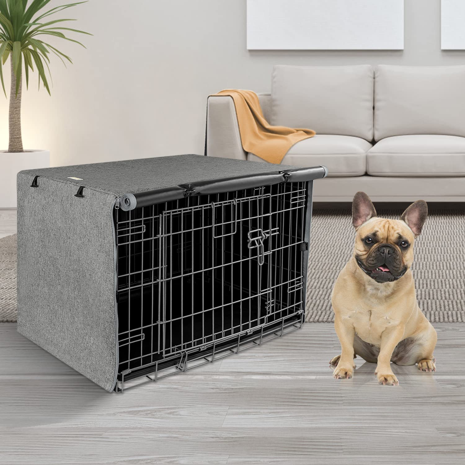 Seiyierr cobertura jaula perro 30 pulgadas uso interior-exterior para protección diaria.