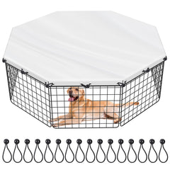 Selacca cubre corral de perro 8 paneles, protege del polvo y mantiene limpio el área.
