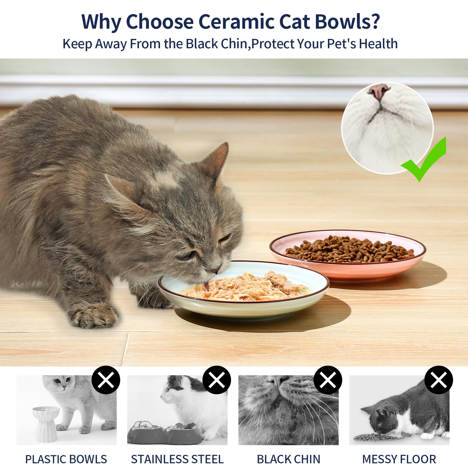 Cuenco Selamica cerámico resistente y estable para comer sin derrames.