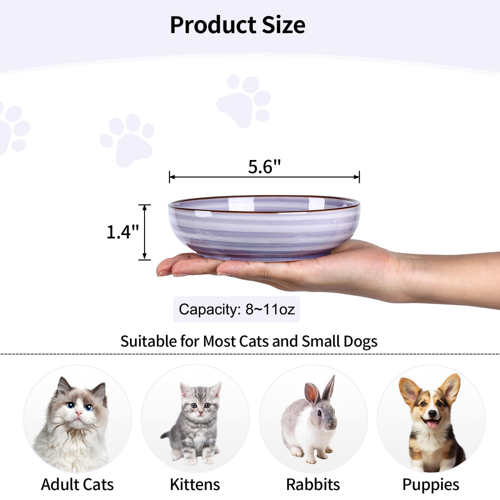 Tazón Selamica para gatos versátil para comida, agua o premios