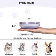 Tazón Selamica para gatos versátil para comida, agua o premios
