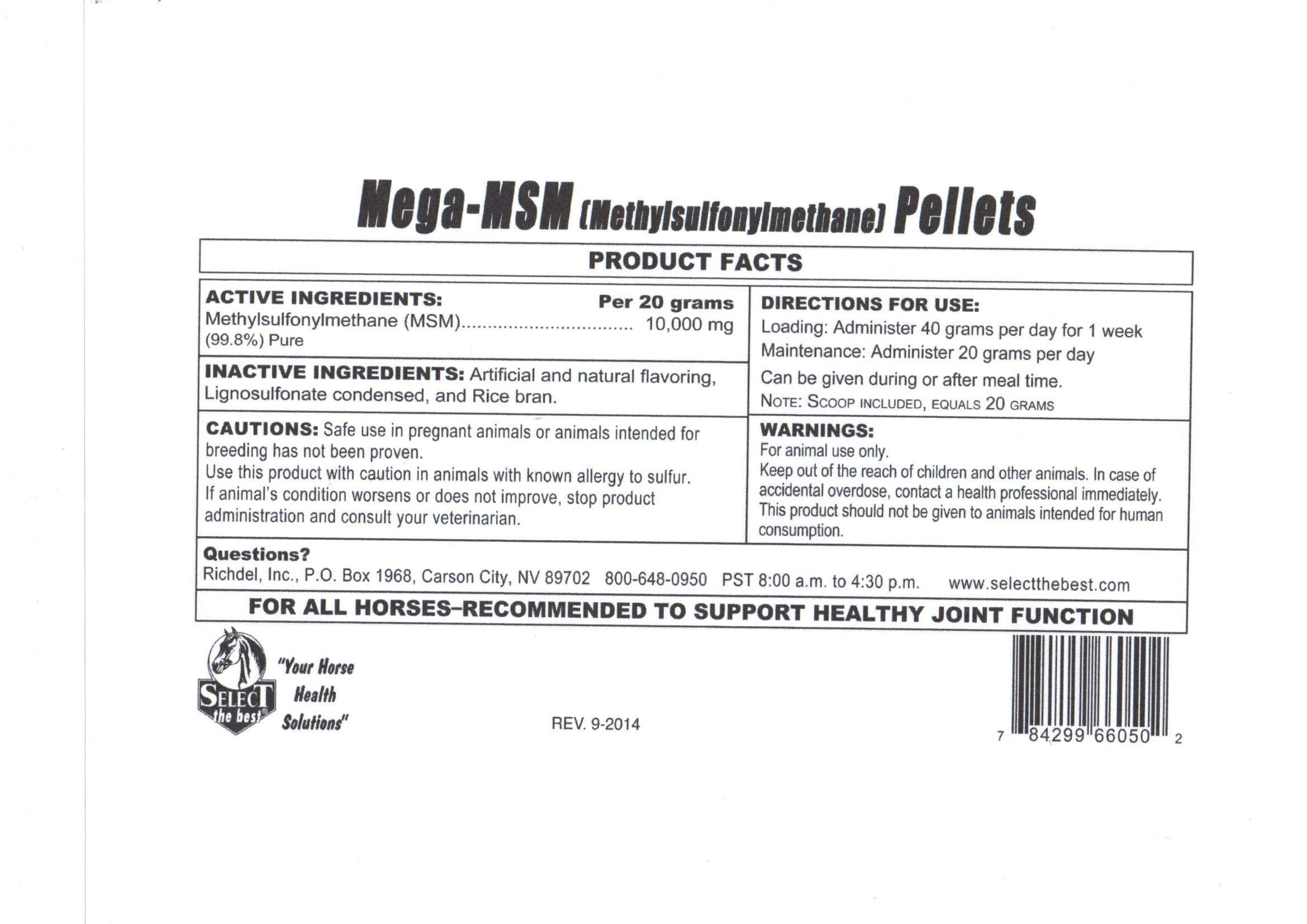 Select The Best Mega-MSM Pellets 10 lb: fácil de administrar para mascotas