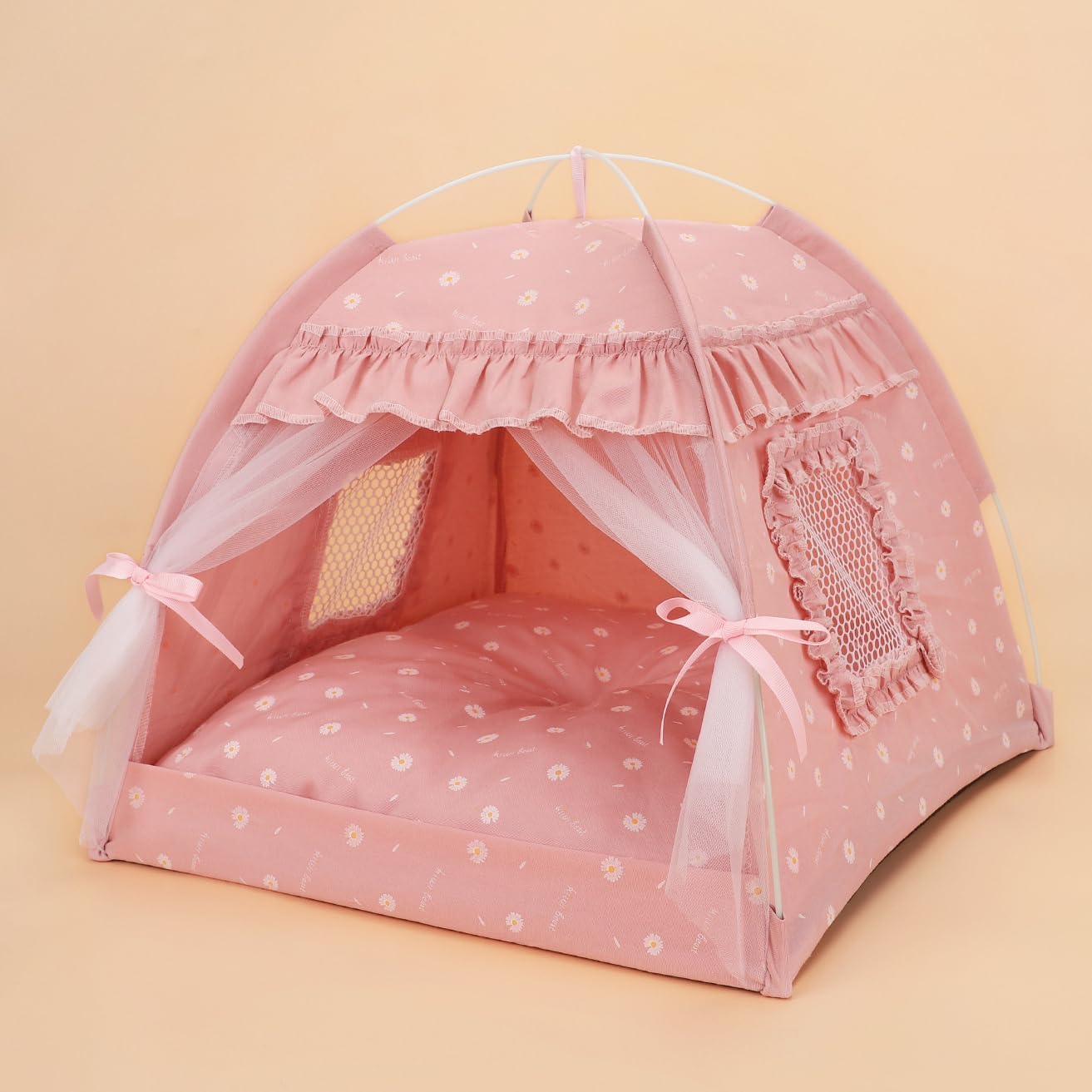 Selena casa teepee para mascotas, visión general y diseño cómodo.