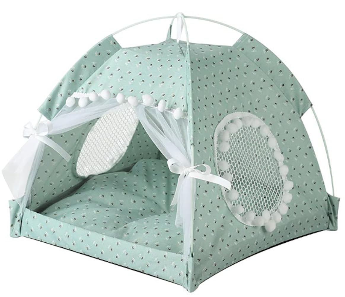 Casa para perro Selena con malla ventilada para uso interior y exterior