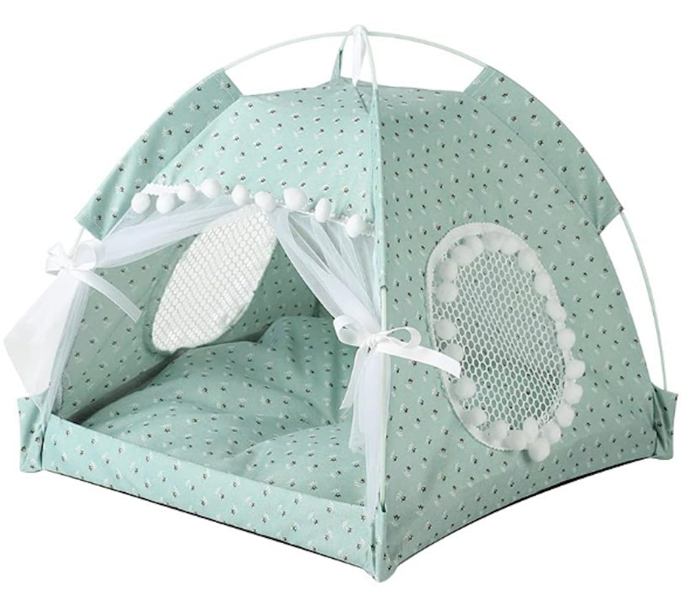 Casa para perro Selena con malla ventilada para uso interior y exterior