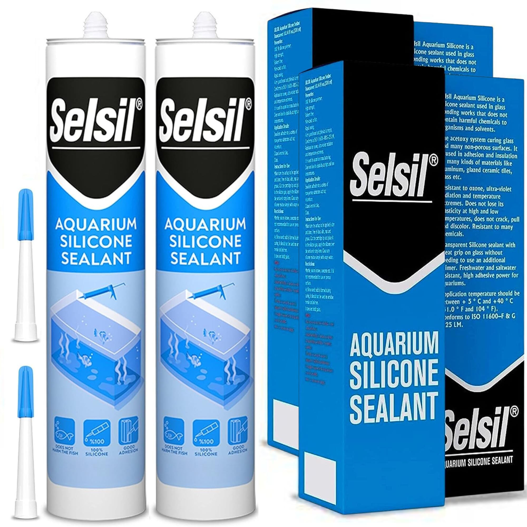 SELSIL silicona transparente para adherir vidrio sin afectar peces