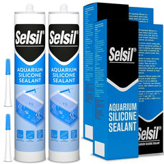 SELSIL silicona transparente para adherir vidrio sin afectar peces