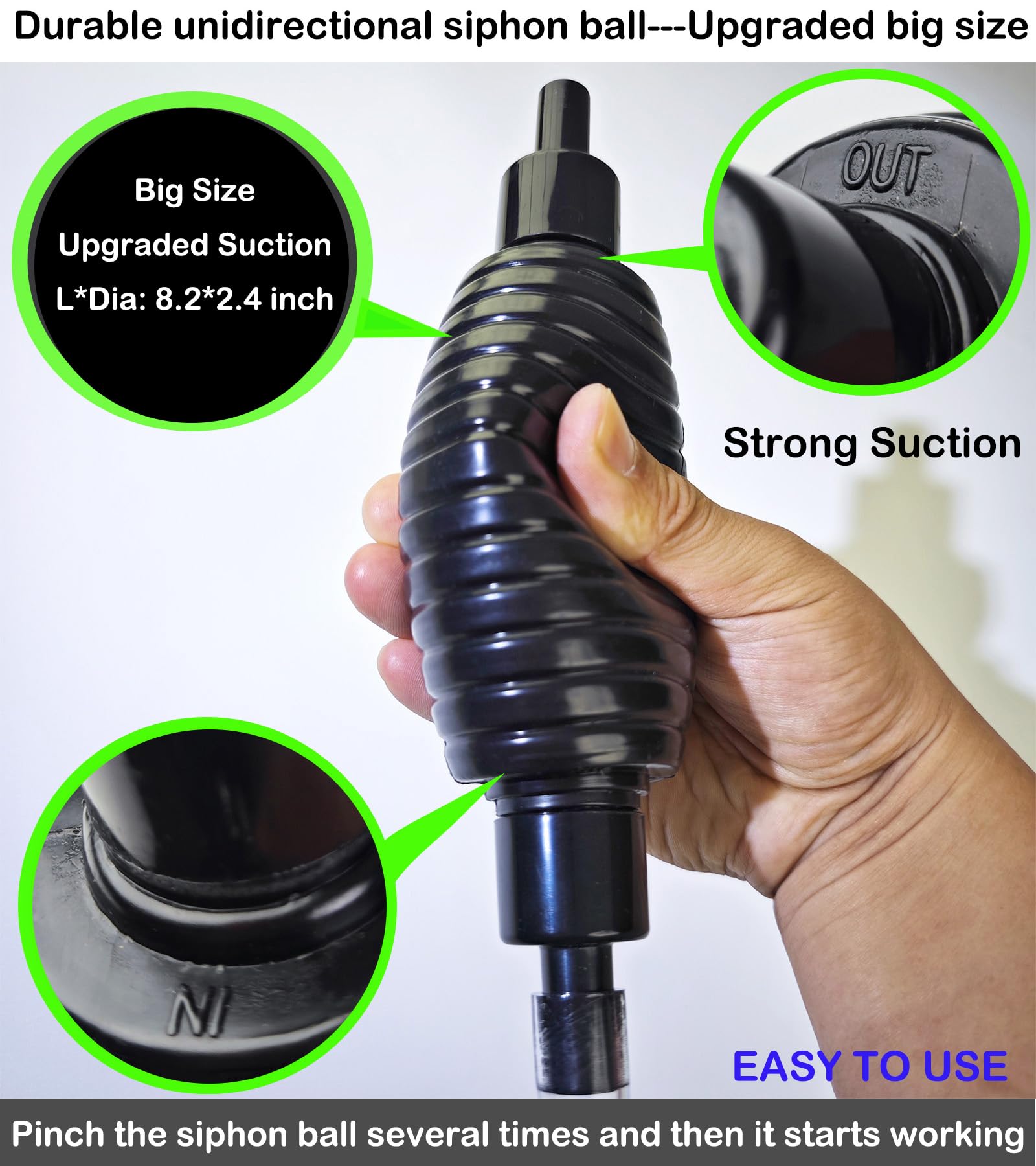 Seltomer bola sifón manual para inicio rápido del flujo