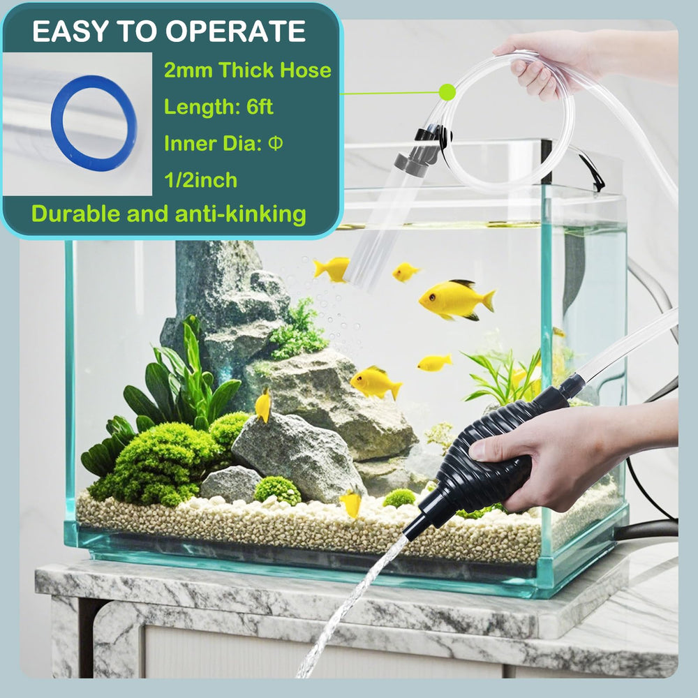 Seltomer tubo de grava con filtro interior para acuario