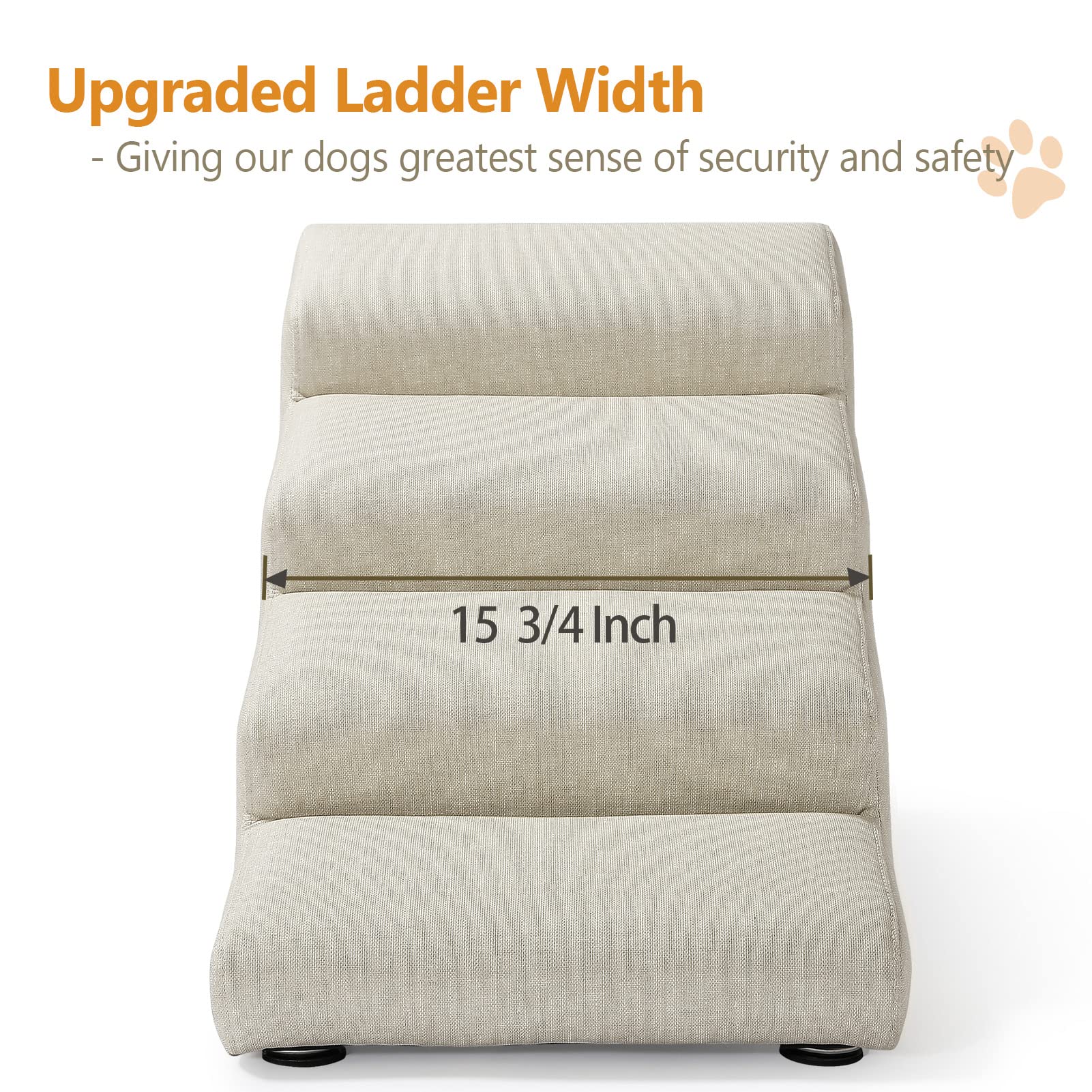 Escalera Senneny con cuero sintético impermeable, fácil de limpiar.