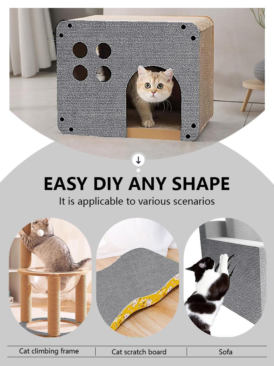 SEPAZON alfombra rasca-gato para bricolaje, ideal para estructuras personalizadas.