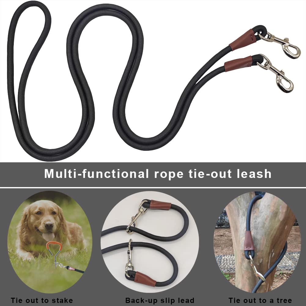 SEPXUFORE cuerda de amarre para perros de 40 pies, durabilidad para playa y jardín.