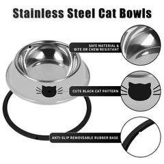 Serentive tazones gato dos tazones, ideales para comida y agua