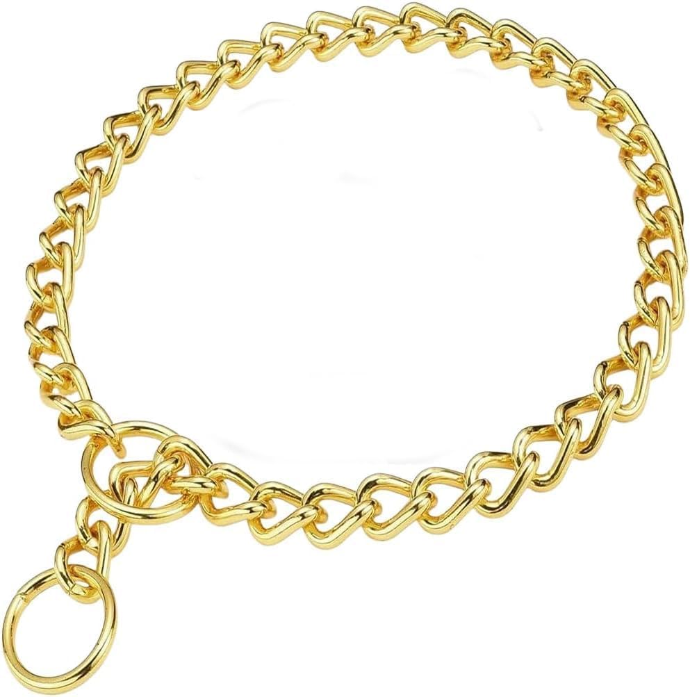Serijoars collar de cadena para perros, resistente para entrenamiento diario.