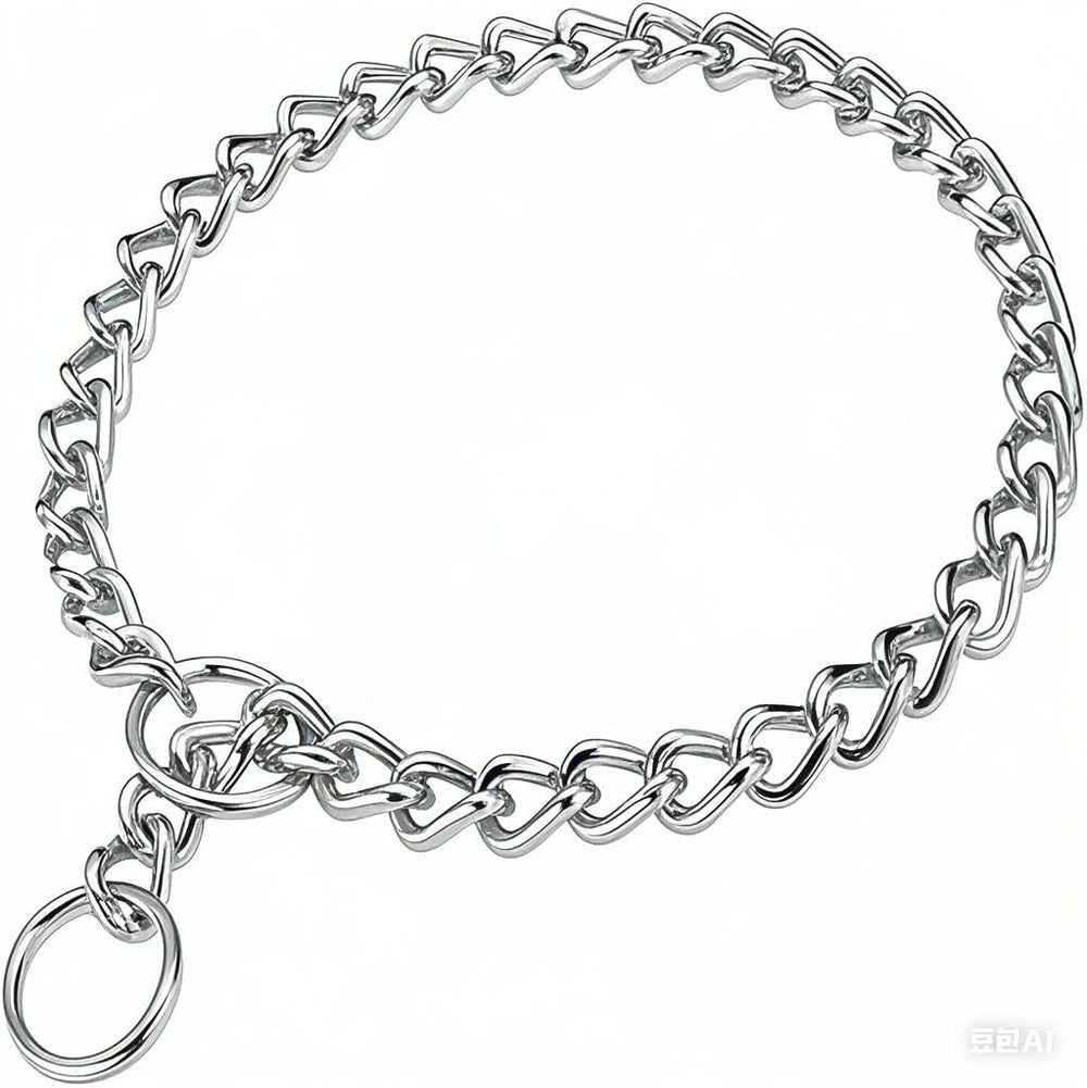 Serijoars collar de ahogo de metal, detalle resistente para entrenamiento diario al exterior.