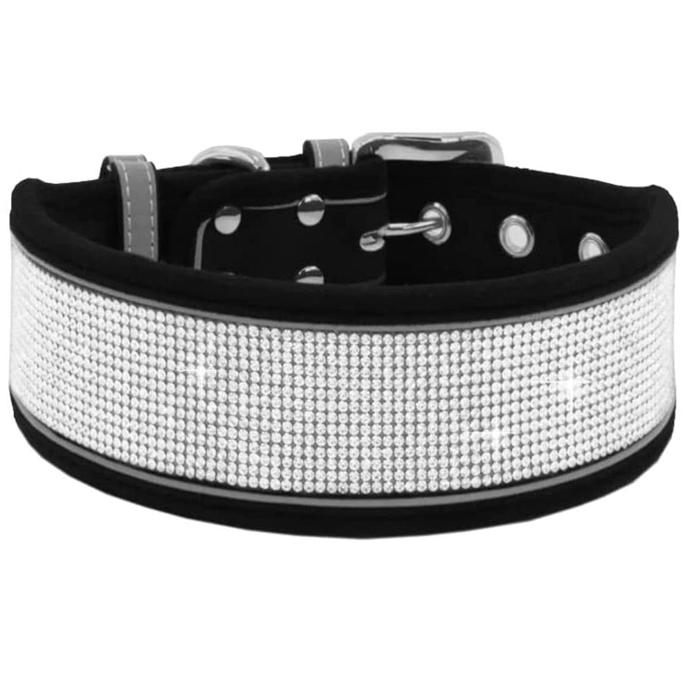 Collar Serijoars de cristal con diamantes para perro pequeño, estilo brillante