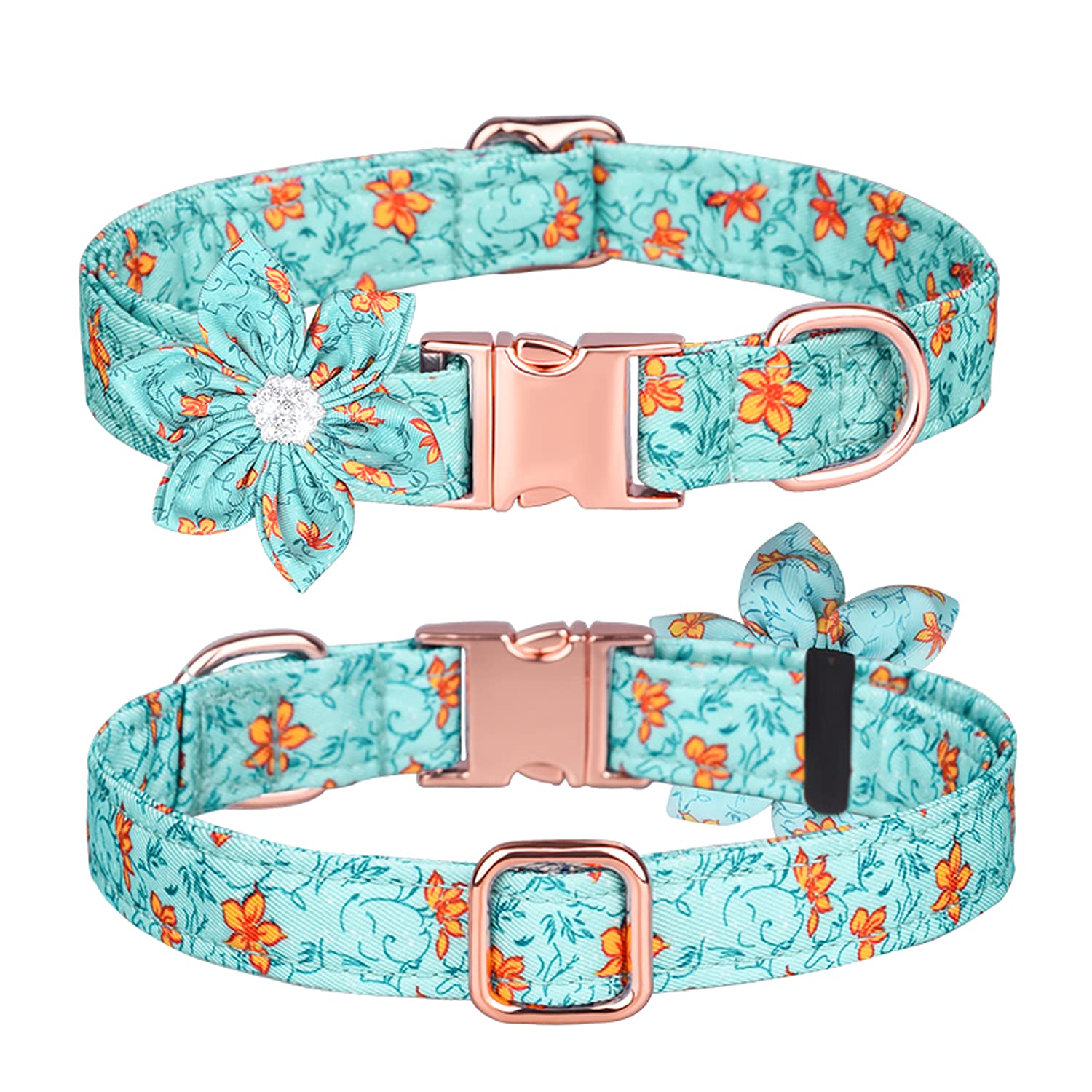 Serijoars collar azul ajustable para perros, cómodo y seguro para todas las tallas