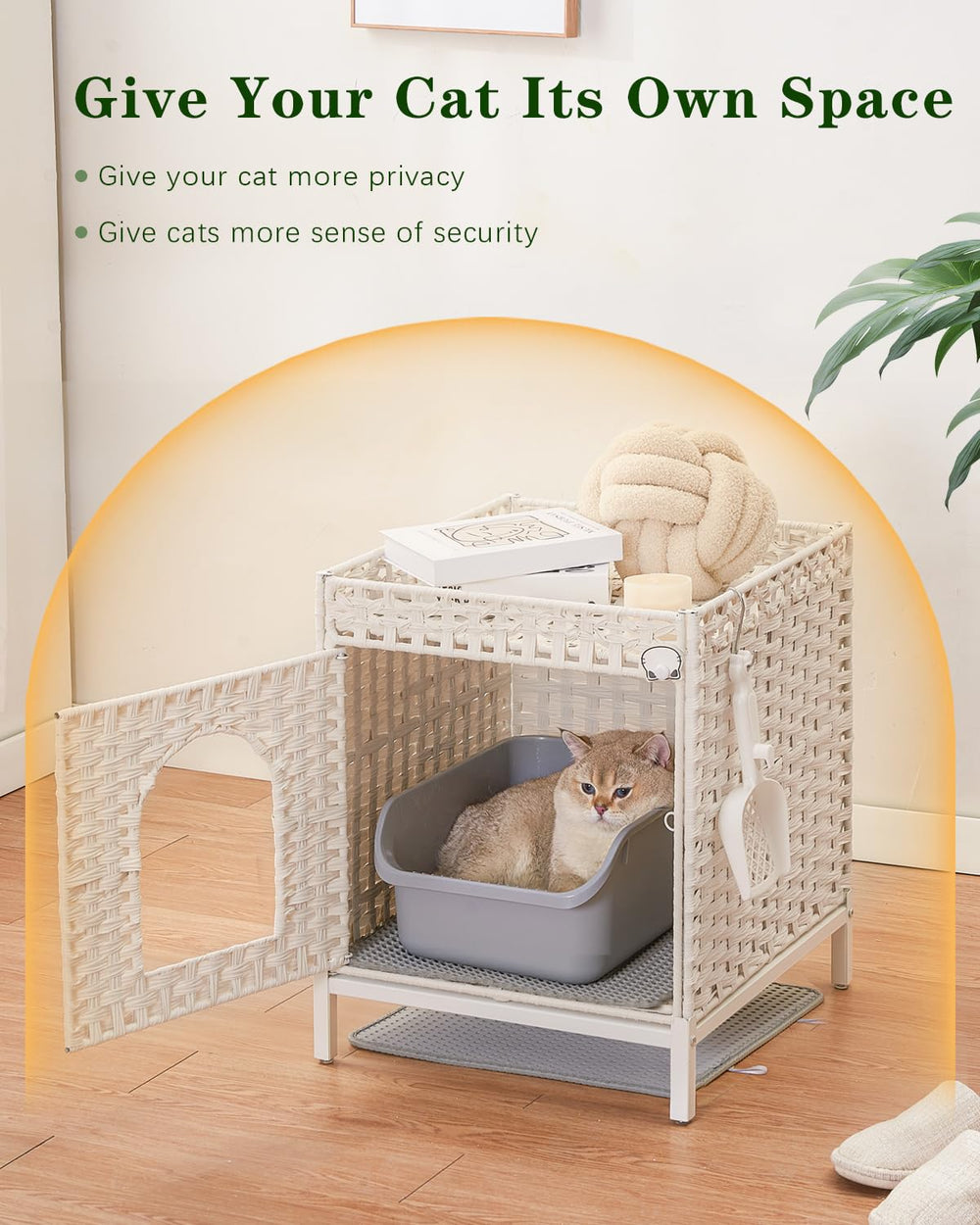 SETVSON caja-gato-acabado-blanco, aspecto moderno que complementa dormitorios.