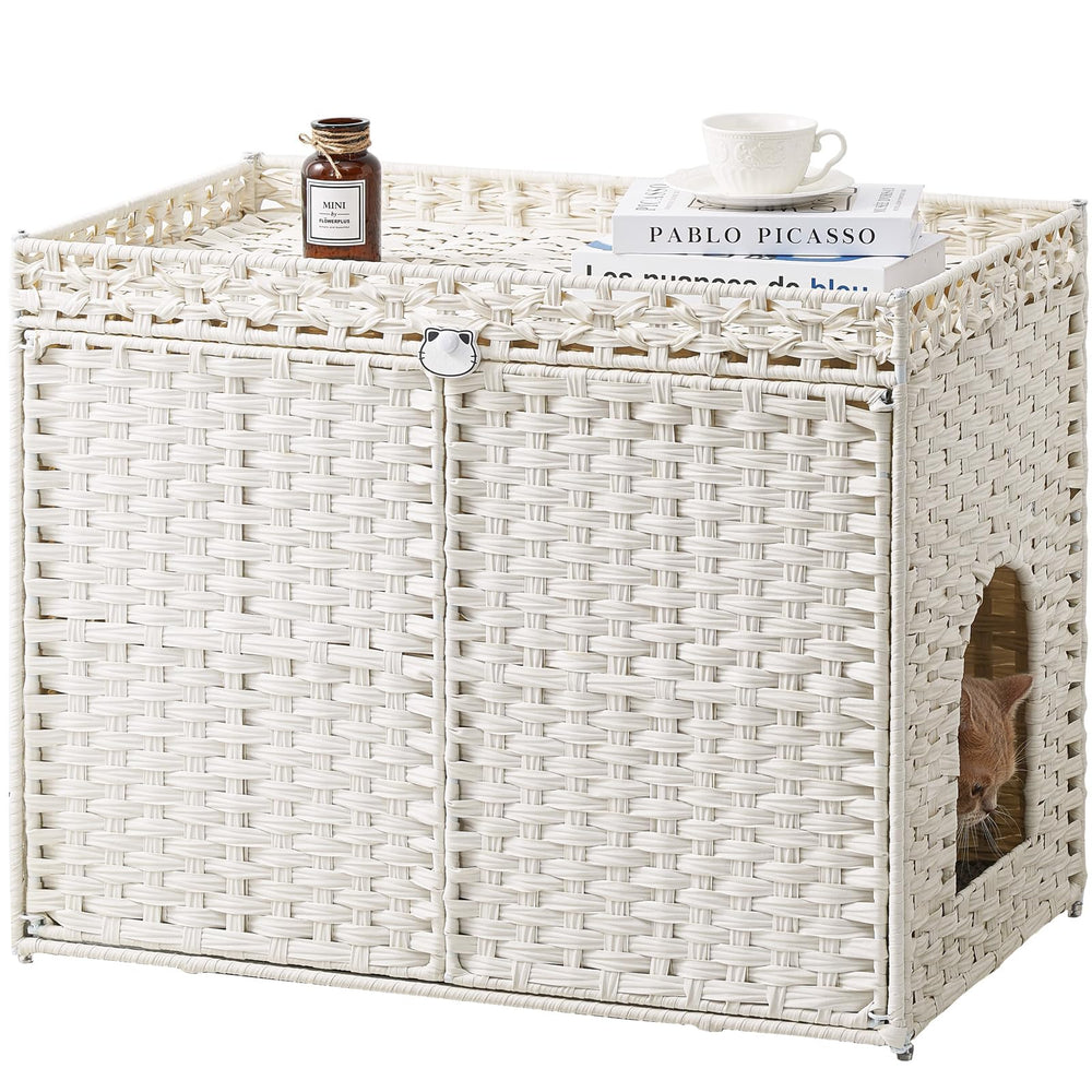 SETVSON mueble frontal muestra la caja de arena oculta con estilo bohemio