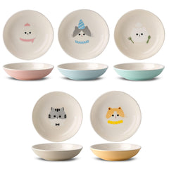 Seyatoo tazones gatos cerámicos, patrón gatito, ideal para comida seca y húmeda