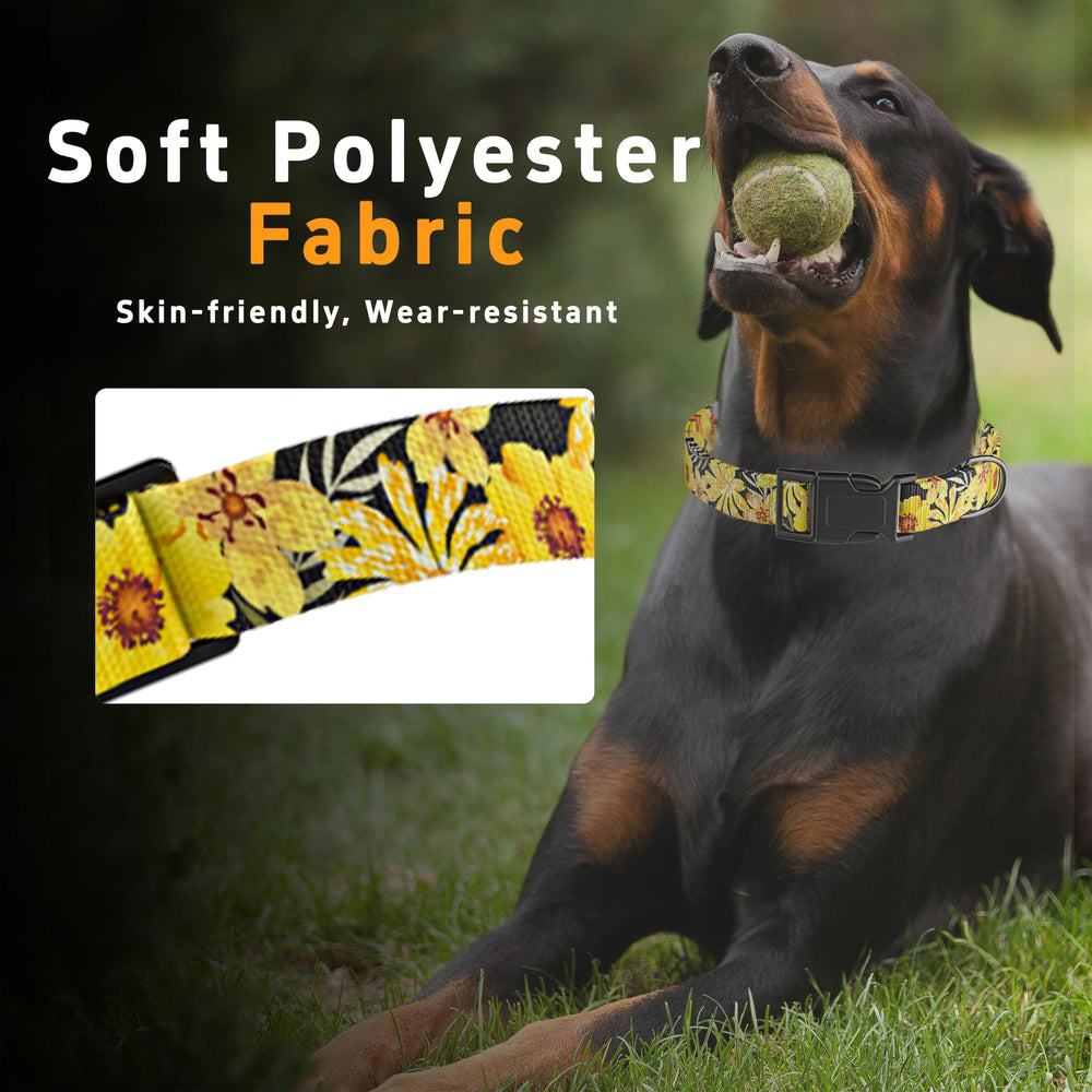 Diseño femenino floral Seyezo: collar perfecto para perros pequeños y grandes.