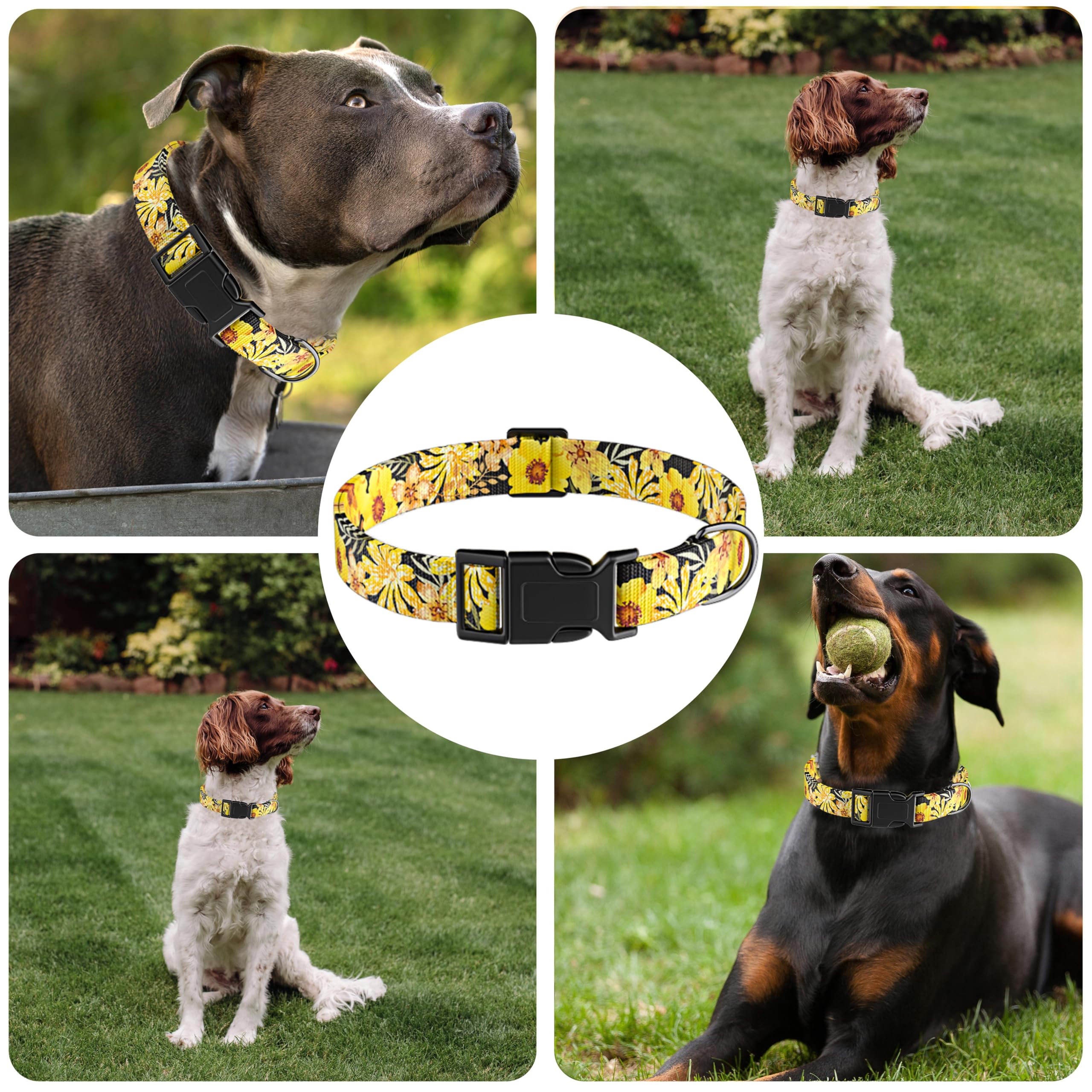 Uso diario y cómodo: Seyezo collar floral para paseos.