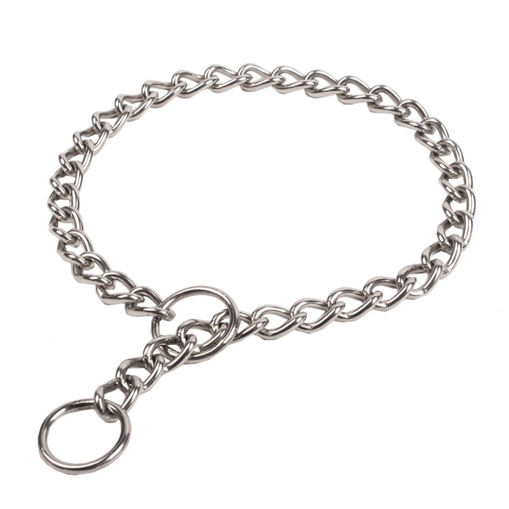 SGODA collar de cadena para entrenamiento, 22 pulgadas, muestra el diseño duradero para entrenamiento controlado.