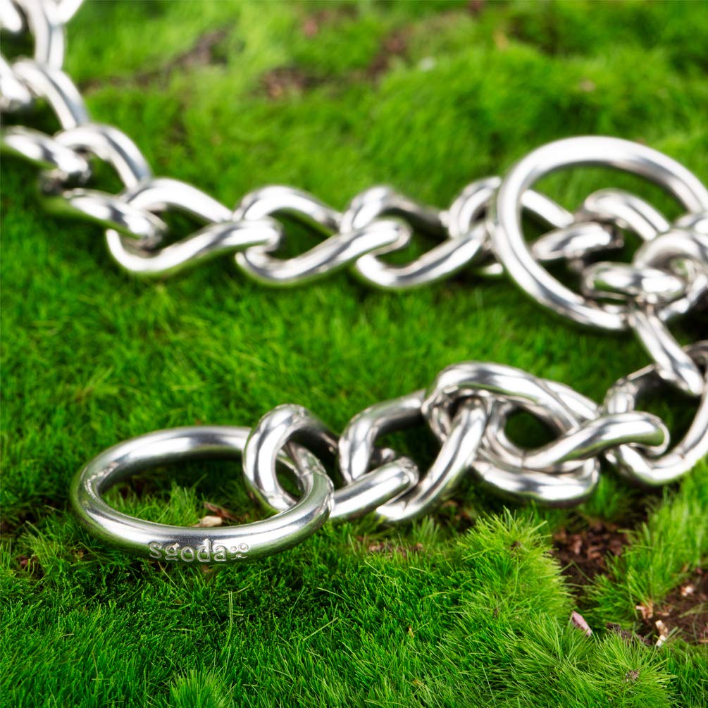 SGODA collar de entrenamiento sin oxidacion, enfatiza durabilidad para entrenamientos prolongados.