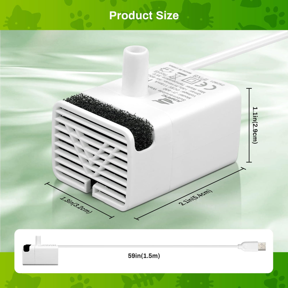 SGURFIN bomba repuesto para fuente gatos inox; ideal para 236oz con funcionamiento suave.