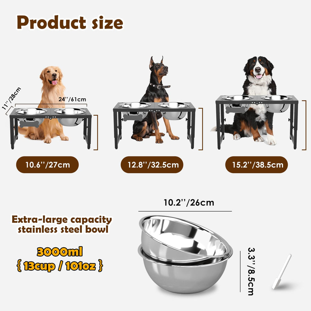 SHAINFUN ajuste de altura de 3 niveles para perros en crecimiento