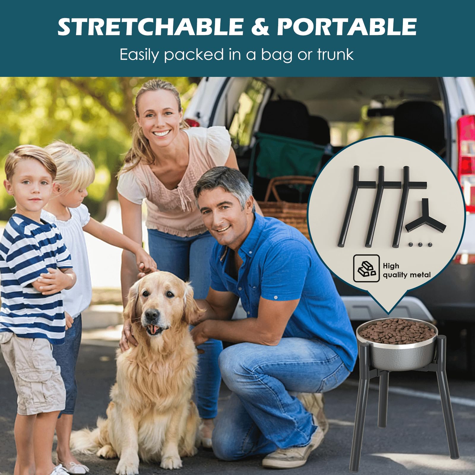 SHAINFUN diseño plegable y portátil facilita viajar con tu mascota.